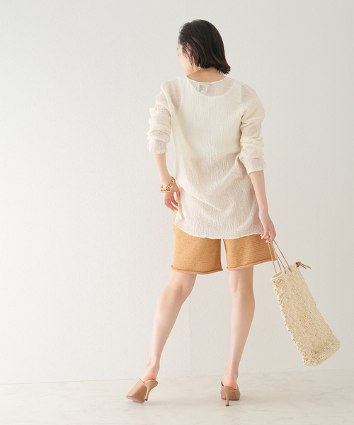 plage(プラージュ)の「【MISSING YOU ALREADY/ミッシングユーオールレディ】CTN KNIT ハーフパンツ(その他パンツ・レディース・ベージュ/キャメル・FREE)」の7枚目の写真