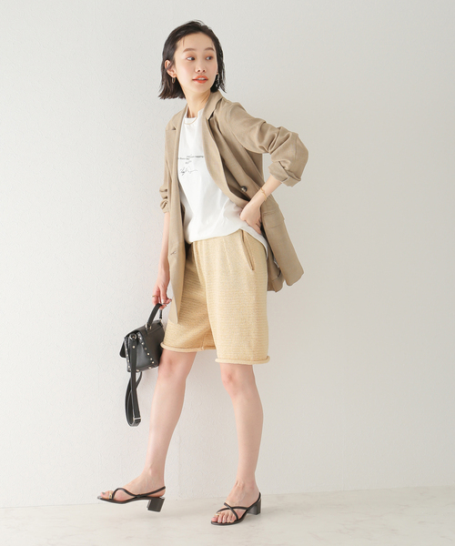 plage(プラージュ)の「【MISSING YOU ALREADY/ミッシングユーオールレディ】CTN KNIT ハーフパンツ(その他パンツ・レディース・ベージュ/キャメル・FREE)」の4枚目の写真