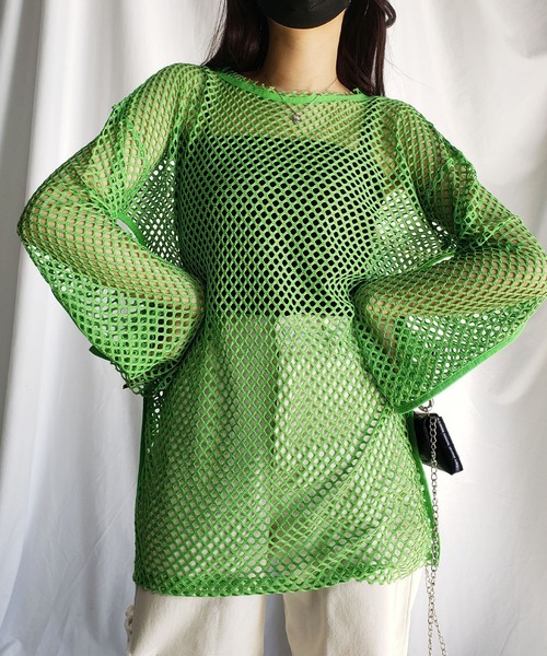 ル*〜様 ロンＴ メッシュ 緑 ル*〜様 ロンT メッシュ 緑 ル*〜様 ロンT メッシュ 緑 楽天市場