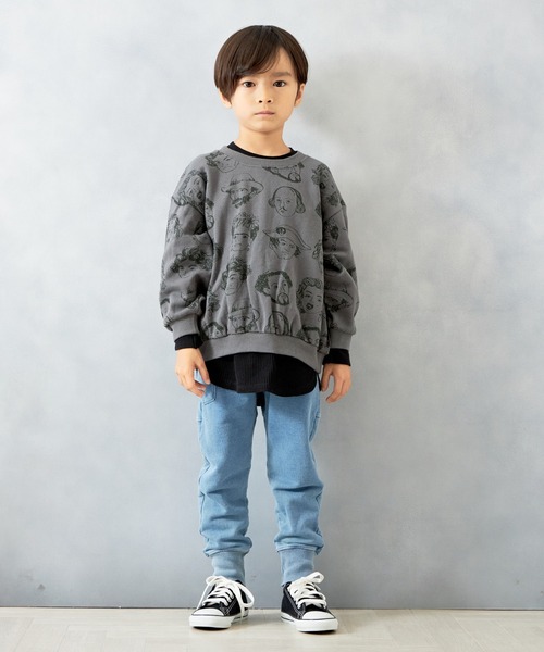 MAKE YOUR DAY（メイクユアデイ）の「ニットデニムラウンドパンツ■80～140cm（スウェットパンツ・キッズ・ブルー/ネイビー・80/90/100/110/120/130/140）」の8枚目の写真