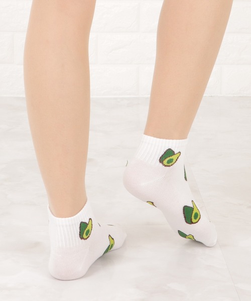 セール】【5色組】アボカド柄ショートソックスセット（ソックス
