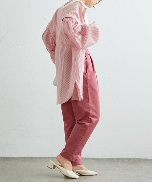 PUAL CE CIN（ピュアルセシン）の「テーパードチノパンツ（チノパンツ・レディース・マスタード/ピンク/ブラック・FREE）」の13枚目の写真