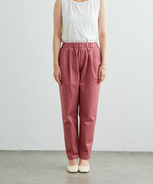 PUAL CE CIN（ピュアルセシン）の「テーパードチノパンツ（チノパンツ・レディース・マスタード/ピンク/ブラック・FREE）」の17枚目の写真