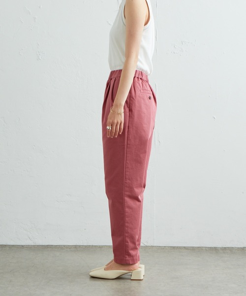 PUAL CE CIN（ピュアルセシン）の「テーパードチノパンツ（チノパンツ・レディース・マスタード/ピンク/ブラック・FREE）」の5枚目の写真