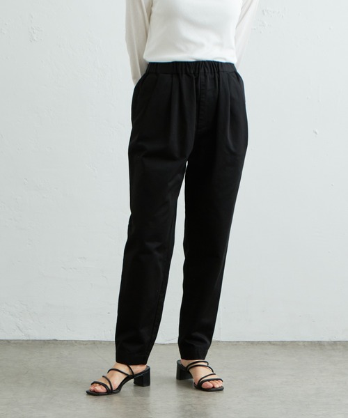 PUAL CE CIN（ピュアルセシン）の「テーパードチノパンツ（チノパンツ・レディース・マスタード/ピンク/ブラック・FREE）」の12枚目の写真