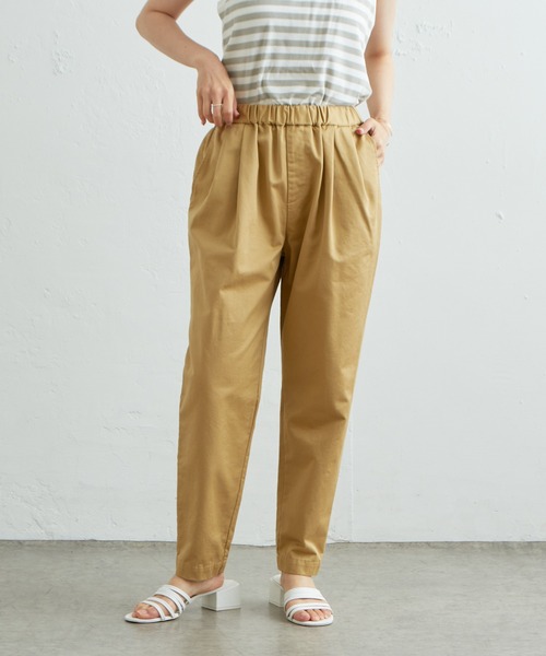 PUAL CE CIN（ピュアルセシン）の「テーパードチノパンツ（チノパンツ・レディース・マスタード/ピンク/ブラック・FREE）」の8枚目の写真