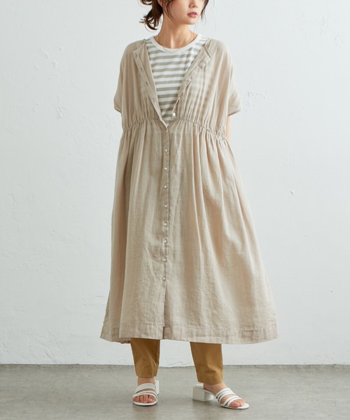 PUAL CE CIN（ピュアルセシン）の「テーパードチノパンツ（チノパンツ・レディース・マスタード/ピンク/ブラック・FREE）」の6枚目の写真