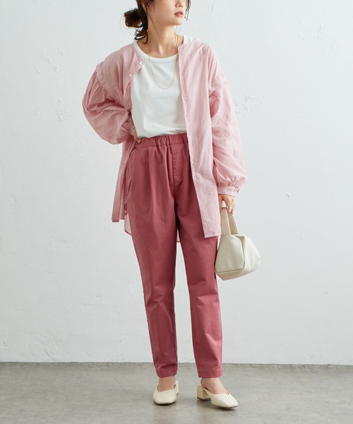 PUAL CE CIN（ピュアルセシン）の「テーパードチノパンツ（チノパンツ・レディース・マスタード/ピンク/ブラック・FREE）」の22枚目の写真