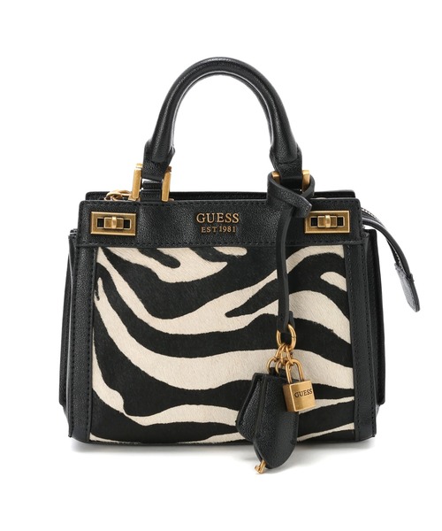 Guess（ゲス）の「KATEY Mini Satchel（ハンドバッグ・レディース・ゼブラ・ONE SIZE）」の4枚目の写真