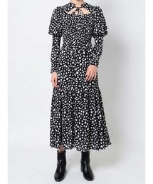 MERCURYDUO（マーキュリーデュオ）の「2WAYペイントドットシャーリングロングスリーブワンピース（ワンピース）」