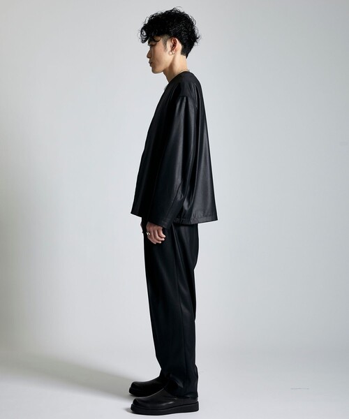 city（シティ）の「AMUNDSEN ノーカラーカーディガンジャケット（カーディガン/ボレロ・メンズ・ブラック・1/2/3）」の5枚目の写真