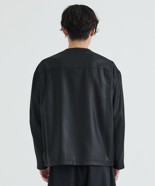 city（シティ）の「AMUNDSEN ノーカラーカーディガンジャケット（カーディガン/ボレロ・メンズ・ブラック・1/2/3）」の19枚目の写真