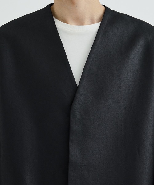 city（シティ）の「AMUNDSEN ノーカラーカーディガンジャケット（カーディガン/ボレロ・メンズ・ブラック・1/2/3）」の20枚目の写真