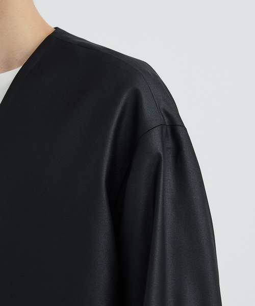 city（シティ）の「AMUNDSEN ノーカラーカーディガンジャケット（カーディガン/ボレロ・メンズ・ブラック・1/2/3）」の22枚目の写真