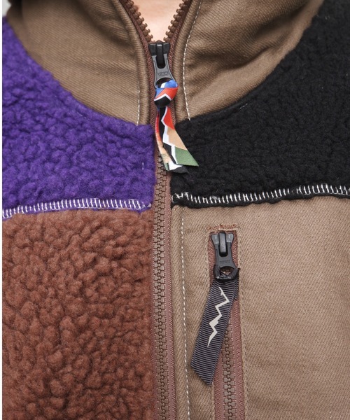 MANASTASH（マナスタッシュ）の「MANASTASH/マナスタッシュ　Ws SHERPA JACKET 　シェルパジャケット　ボア（ブルゾン・レディース・ブラック/モカ/ナチュラル/マルチ・MEDIUM）」の21枚目の写真