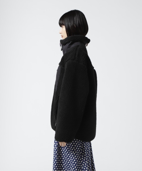 MANASTASH（マナスタッシュ）の「MANASTASH/マナスタッシュ　Ws SHERPA JACKET 　シェルパジャケット　ボア（ブルゾン・レディース・ブラック/モカ/ナチュラル/マルチ・MEDIUM）」の18枚目の写真