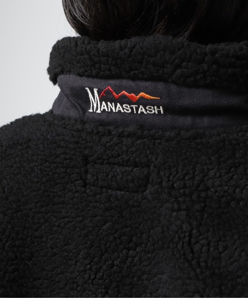 MANASTASH（マナスタッシュ）の「MANASTASH/マナスタッシュ　Ws SHERPA JACKET 　シェルパジャケット　ボア（ブルゾン・レディース・ブラック/モカ/ナチュラル/マルチ・MEDIUM）」の14枚目の写真