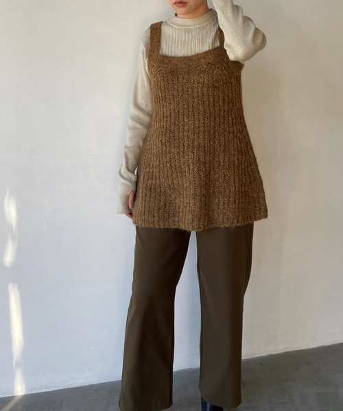 WILLFULLY（ウィルフリー）の「mix color short knit & long camisole