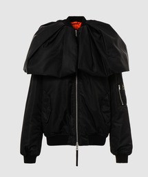Bomber with couture drape