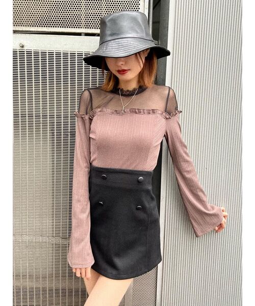 EATME（イートミー）の「メッシュコンビリブTOP（Tシャツ