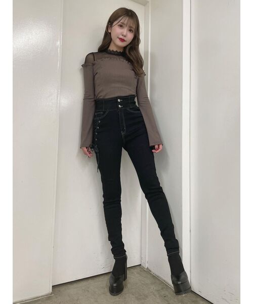 EATME（イートミー）の「メッシュコンビリブTOP（Tシャツ