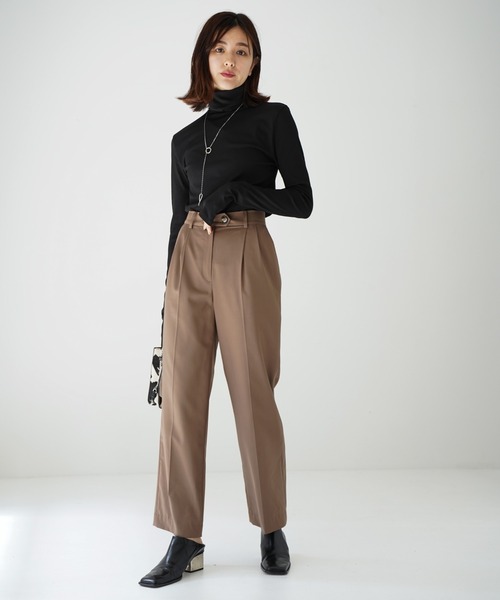 CIEL'AIR（シエルエアー）の「[ CIEL’AIR ] High neck pullover（Tシャツ/カットソー・レディース・ブラック/アイボリー・FREE）」の11枚目の写真