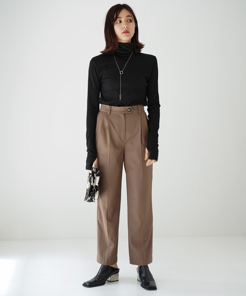 CIEL'AIR（シエルエアー）の「[ CIEL’AIR ] High neck pullover（Tシャツ/カットソー・レディース・ブラック/アイボリー・FREE）」の12枚目の写真