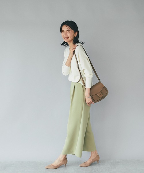 セール】スッキリとした丈感で取り入れやすい/ダブルクロスクロップド  