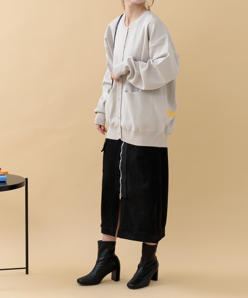 Paradise Picnic（パラダイスピクニック）の「CYAN バックラインオーバーニットカーディガン（カーディガン/ボレロ・レディース・イエロー/ベージュ/ブラック・FREE）」の7枚目の写真