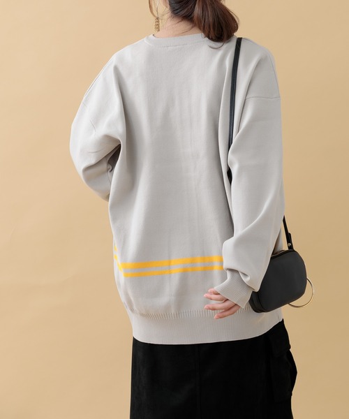 Paradise Picnic（パラダイスピクニック）の「CYAN バックラインオーバーニットカーディガン（カーディガン/ボレロ・レディース・イエロー/ベージュ/ブラック・FREE）」の13枚目の写真