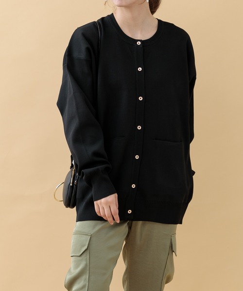 Paradise Picnic（パラダイスピクニック）の「CYAN バックラインオーバーニットカーディガン（カーディガン/ボレロ・レディース・イエロー/ベージュ/ブラック・FREE）」の20枚目の写真