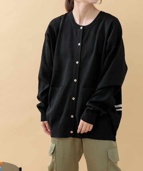 Paradise Picnic（パラダイスピクニック）の「CYAN バックラインオーバーニットカーディガン（カーディガン/ボレロ・レディース・イエロー/ベージュ/ブラック・FREE）」の21枚目の写真