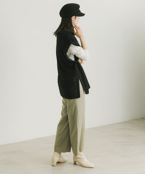 ツイードニットベスト