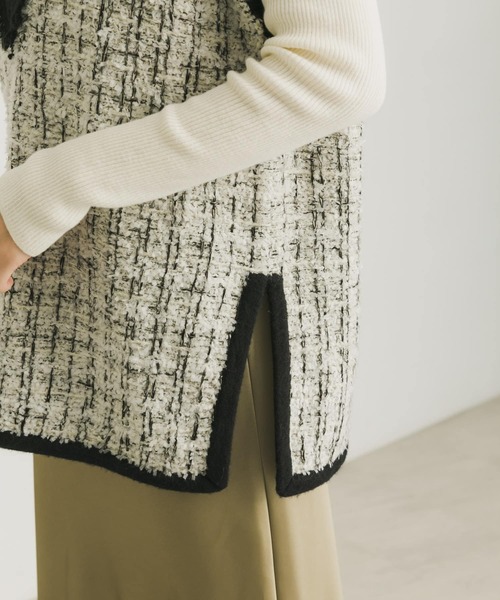 URBAN RESEARCH（アーバンリサーチ）の「ツイードニットベスト（ニット/セーター・レディース・ネイビー/オフホワイト・FREE）」の19枚目の写真