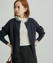 ROPE' PICNIC | 2WAY/スフレタッチ衿パールニットカーディガン(カーディガン/ボレロ)