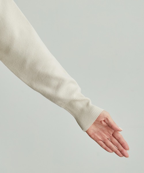 ROPE' PICNIC（ロペピクニック）の「2WAY/スフレタッチ衿パールニットカーディガン（カーディガン/ボレロ・レディース・ベージュ/ネイビー/ラベンダー・38）」の8枚目の写真