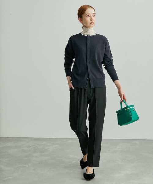 ROPE' PICNIC（ロペピクニック）の「2WAY/スフレタッチ衿パールニットカーディガン（カーディガン/ボレロ・レディース・ベージュ/ネイビー/ラベンダー・38）」の20枚目の写真