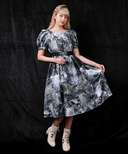 axes femme（アクシーズファム）の「天使柄ジャガードワンピース