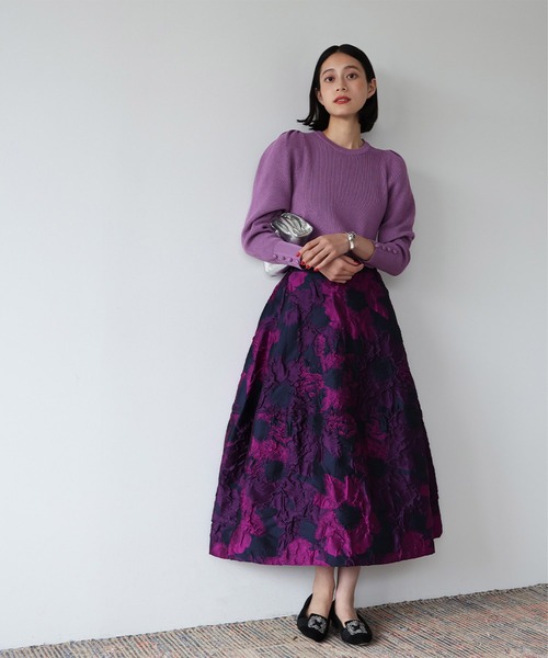 【2022AW】パフスリーブハイゲージニットプルオーバー