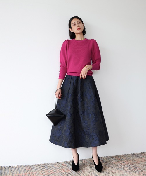 【2022AW】パフスリーブハイゲージニットプルオーバー