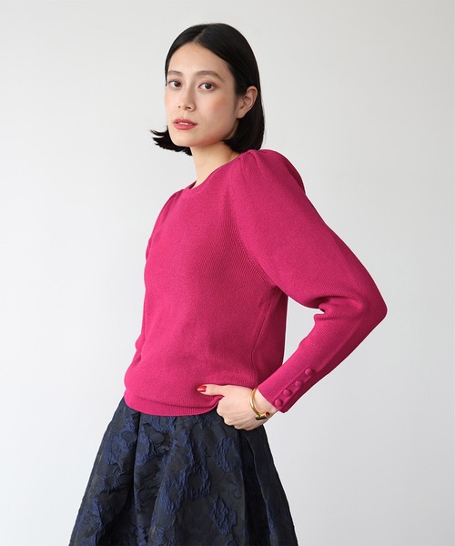 【2022AW】パフスリーブハイゲージニットプルオーバー