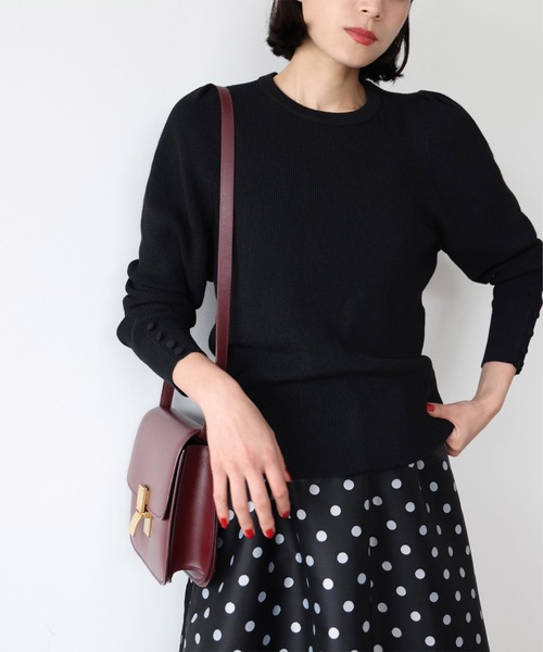 【2022AW】パフスリーブハイゲージニットプルオーバー