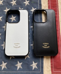 TIDEWAY（タイドウェイ）の「Ag+LEATHER BLACK&WHITE 抗菌 Iphone 14Pro (6.1inch)（スマホケース/カバー）」