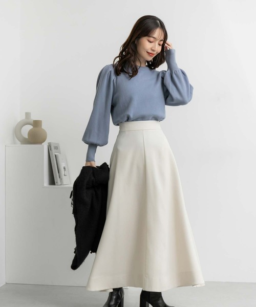 fifth（フィフス）の「【低身長向けサイズあり】ロングフレアスカート（スカート・レディース・ブラック/オフホワイト/ピンク・XS/M）」の8枚目の写真