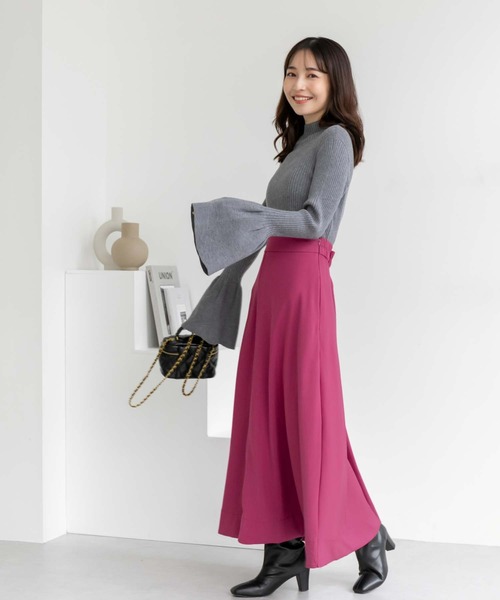 fifth（フィフス）の「【低身長向けサイズあり】ロングフレアスカート（スカート・レディース・ブラック/オフホワイト/ピンク・XS/M）」の14枚目の写真