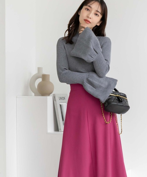 fifth（フィフス）の「【低身長向けサイズあり】ロングフレアスカート（スカート・レディース・ブラック/オフホワイト/ピンク・XS/M）」の17枚目の写真