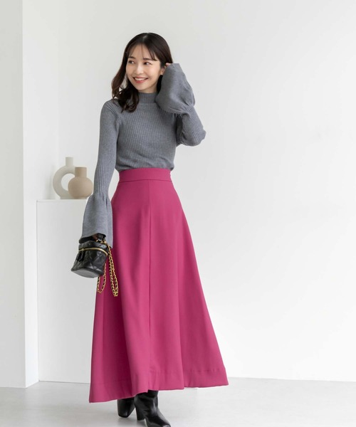 fifth（フィフス）の「【低身長向けサイズあり】ロングフレアスカート（スカート・レディース・ブラック/オフホワイト/ピンク・XS/M）」の15枚目の写真