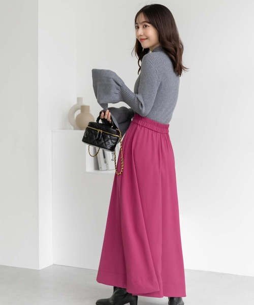 fifth（フィフス）の「【低身長向けサイズあり】ロングフレアスカート（スカート・レディース・ブラック/オフホワイト/ピンク・XS/M）」の16枚目の写真