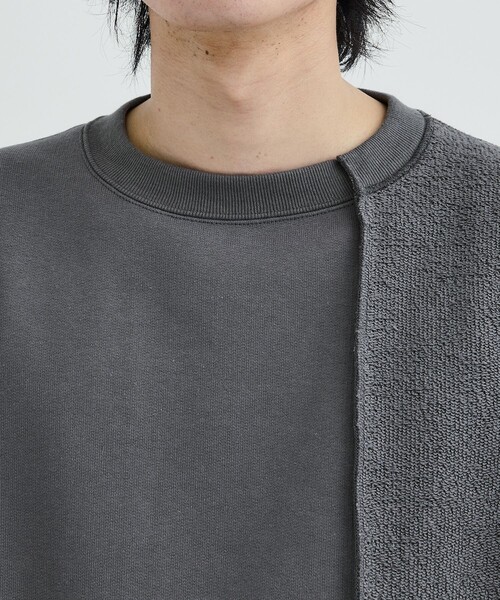 Name.(ネーム)の「ASYMMETRIC SWEAT(スウェット・メンズ・ネイビー/グレー・2/1)」の7枚目の写真