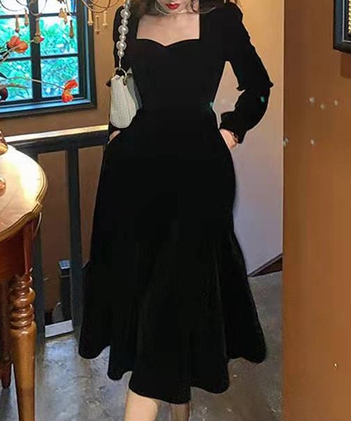 セール】ベルベットワンピースドレス（ドレス）｜LOPASS（ロパス